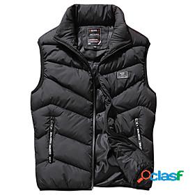 Mens Vest Gilet Fall Winter Street Daily Going out Regular