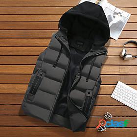 Mens Vest Gilet Winter Daily Going out Short Coat Stand