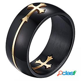 Mens Womens Stainless Steel Cross Ring for Christian