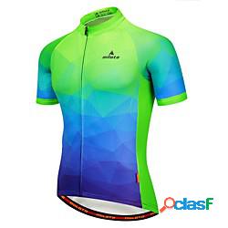 Miloto Per uomo Manica corta Maglia da ciclismo Blu arancio