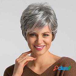 Miscela di capelli umani Parrucca Corto Taglio corto