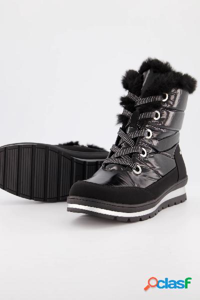 Moon boots Caprice con pelle verniciata, inserto di peluche