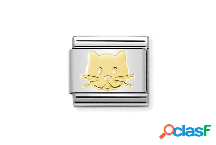 Nomination Gatto Composable acciaio acciaio oro