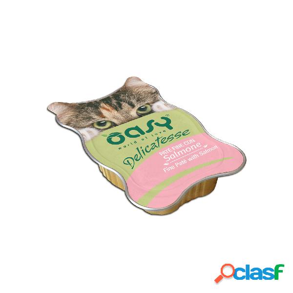 Oasy Cat Adult Delicatesse Paté con Salmone Vaschetta 85 gr