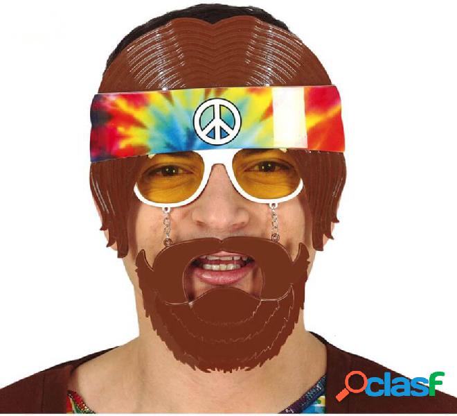 Occhiali hippie con barba