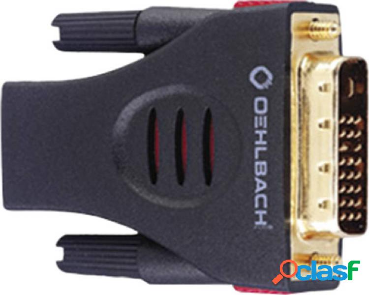 Oehlbach 9070 DVI / HDMI Adattatore [1x Spina DVI 18+1 poli
