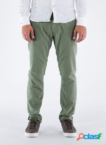 PANTALONE CHINO MISTO LINO