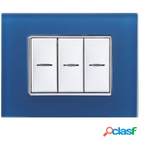 PLACCA CRISTAL 3M 4M 6M BLU CAPRI EFFETTO VETRO COMPATIBILE