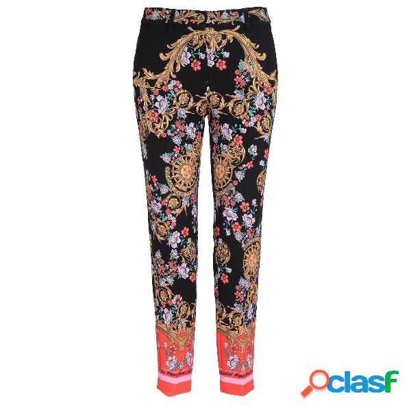 Pantalone Versace Jeans Couture con stampa Sun Flower