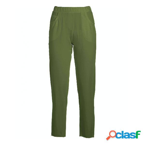 Pantaloni Deha Slim Fit Eco-Wear (Colore: deep olive green,