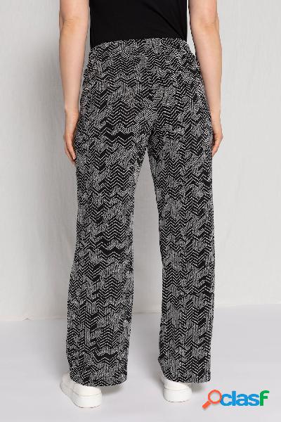 Pantaloni fluenti dal design a spina di pesce con taglio