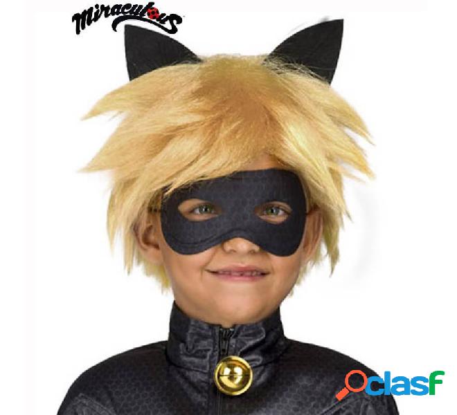 Parrucca e maschera Chat Noir in scatola per bambino
