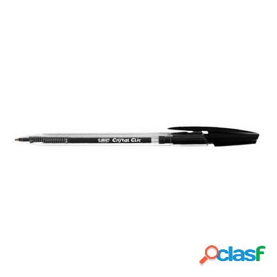 Penna Bic Cristal Clic a scatto a sfera nera 1 mm – 1 pz.