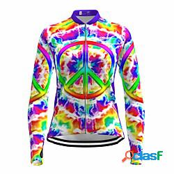 Per donna Manica lunga Maglia da ciclismo Estate Elastene