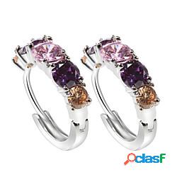 Per donna Orecchini a cerchio Classico Arcobaleno Moda