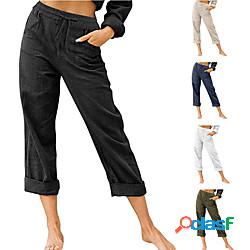 Per donna Pantaloni da yoga Tasche laterali A cordoncino