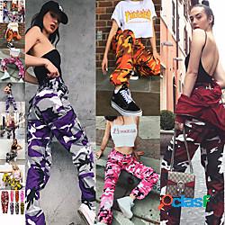 Per donna Pantaloni della tuta Tasche multiple Mimetico