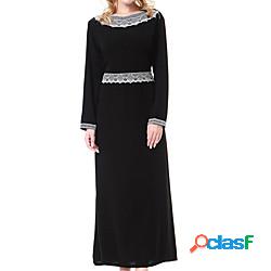 Per donna Vestito a caftano Vestito maxi Verde Nero Viola