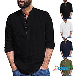 Per uomo Maglia da escursione Camicia Henley Estate Esterno