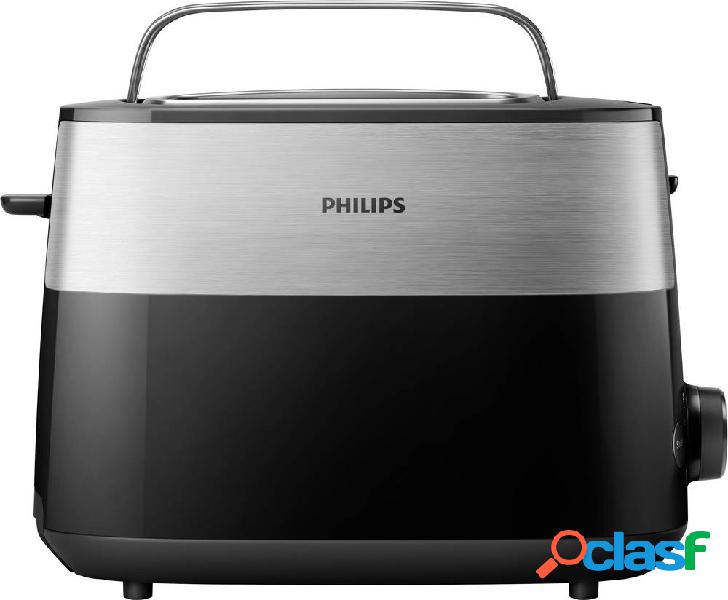 Philips HD2516/90 Daily Tostapane acciaio inox, Nero