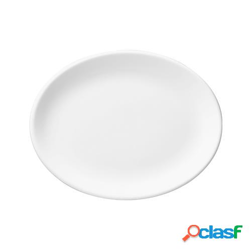 Piatto da portata ovale bianco in porcellana linea White 12