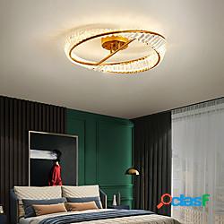 Plafoniera 60 cm stile nordico led cristallo rame moderno
