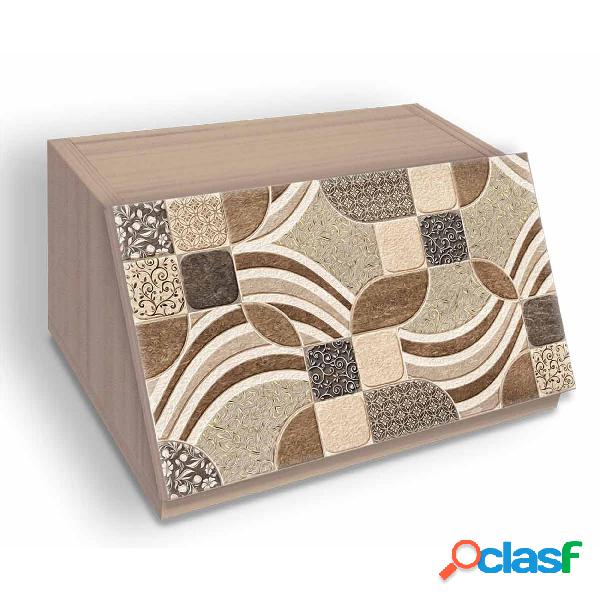 Porta pane cassetta in Legno LEAVES 40x30xh20 cm decoro