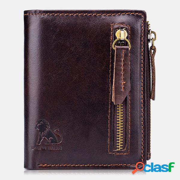 Portafogli in pelle da uomo Bifold Portafogli in pelle