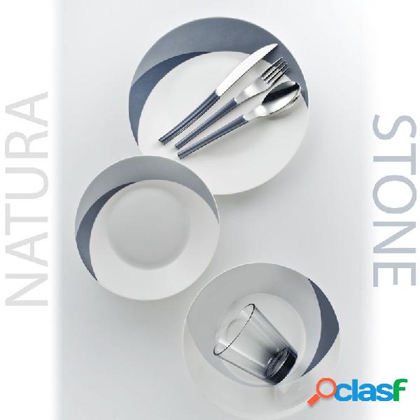 Posto Tavola NATURA STONE in New Bone China lavabile in