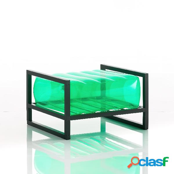 Pouf EKO gonfiabile con telaio in alluminio e TPU Crystal