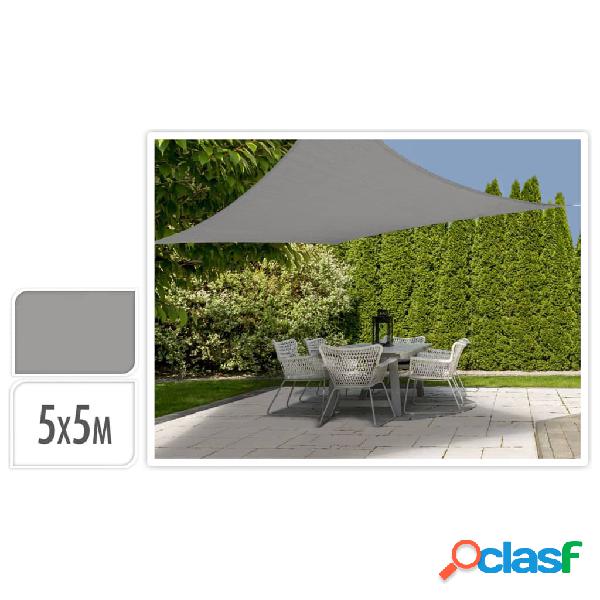 ProGarden Vela Parasole 5x5 m Grigia Quadrata