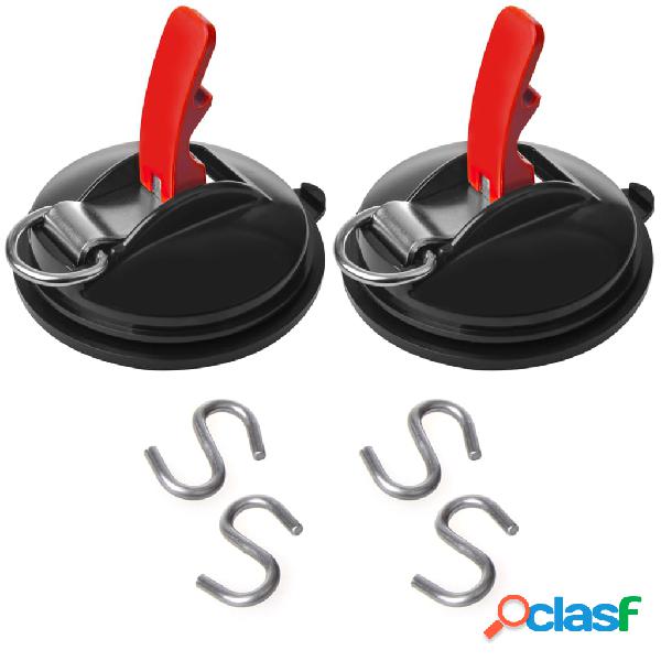 ProPlus Ventose di Fissaggio 2 pz con Anelli e 4 Ganci a S