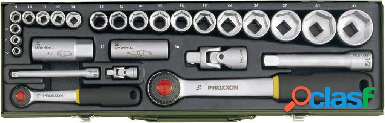 Proxxon Industrial Kit di chiavi a bussola metrico 1/4 (6.3