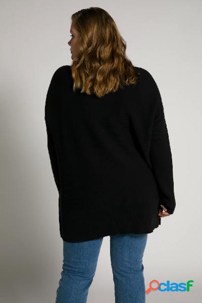 Pullover Bellieva con colletto alto, bottoni automatici,
