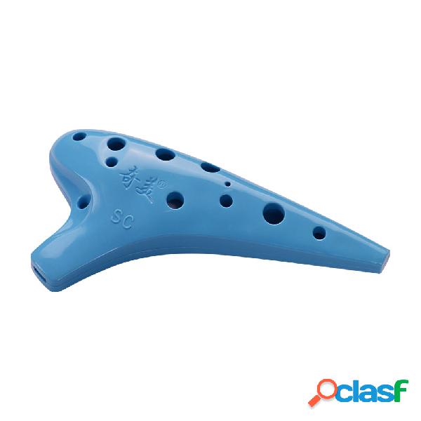 QI MEI QMT-1 Soprano C 12 fori Ocarina ABS Materiale con