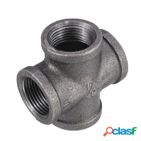 Raccordo per tubi a croce a 4 vie 1/2 "3/4" 1 "in ghisa