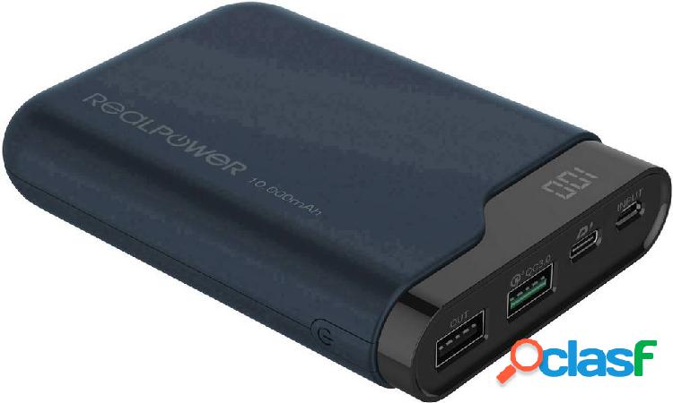 RealPower PB-10000 PD Power bank 10000 mAh Li-Ion Blu