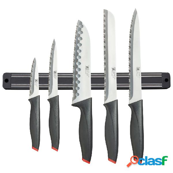 Richardson Sheffield Set Coltelli Cucina 5 pz Laser Supporto