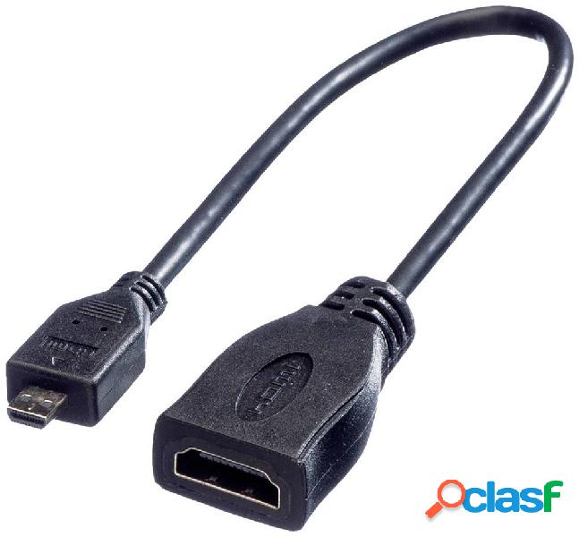 Roline HDMI Cavo Presa HDMI-A, Spina HDMI Micro-D 0.15 m