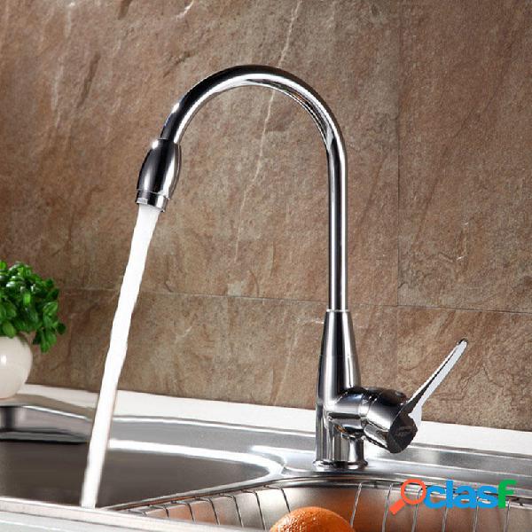 Rubinetto cucina ad alta curvatura monocomponente per