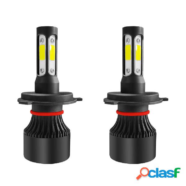 S2 4 lati COB LED Lampadine per fari per auto H4 H7 H11 9005