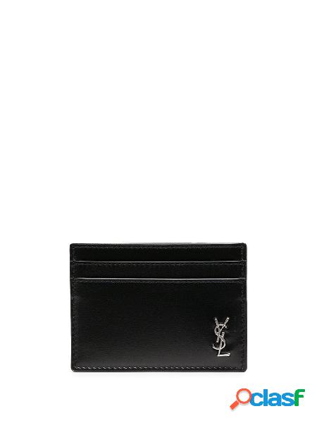 SAINT LAURENT PORTACARTE UOMO 6076031JB0E1000 PELLE NERO