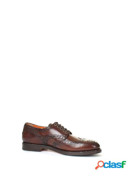 SANTONI STRINGATE UOMO MCC014273JH3ICPLS47 PELLE MARRONE