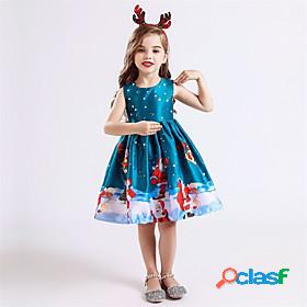 Santa Suit Dress Kids Girls Christmas Christmas Polyester