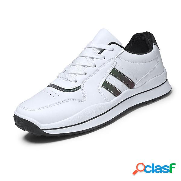 Scarpe Forrest bianche con lacci alla moda, comode e leggere
