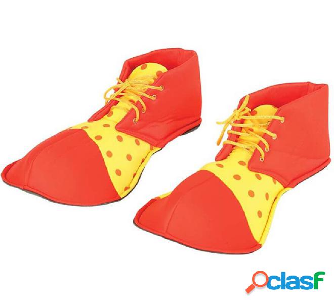 Scarpe da clown rosse e gialle da 36 cm