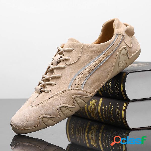 Scarpe da uomo casual in vera pelle traspirante antiscivolo