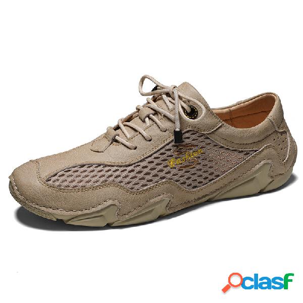 Scarpe da uomo traspiranti antiscivolo comode con lacci