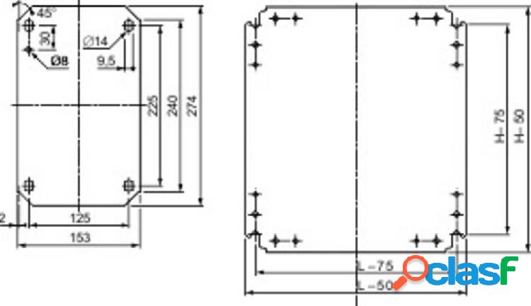 Schneider Electric NSYMM86 Piastra di montaggio (L x L) 750