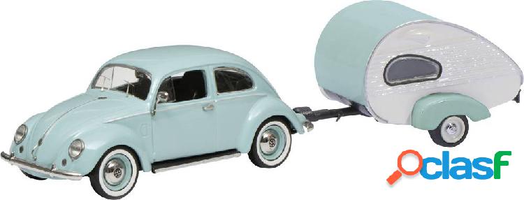 Schuco VW Käfer mit Wohnanhänger 1:64 Automodello